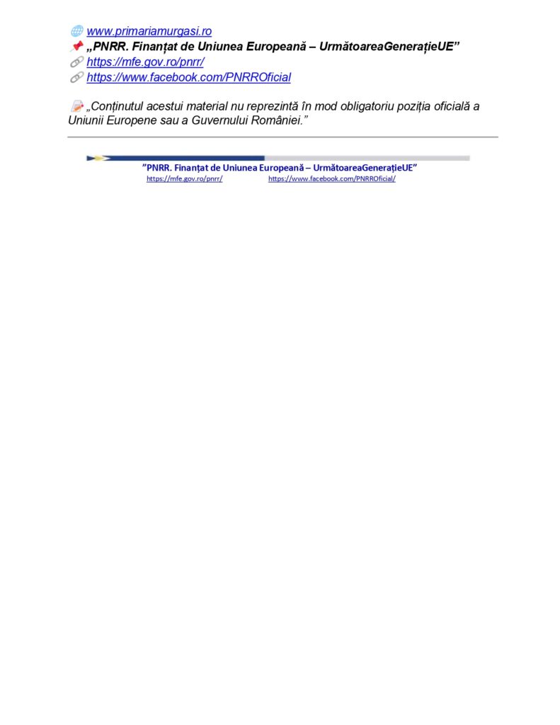 Un document cu text în limba română, incluzând trei linkuri către site-uri web în partea de sus și un disclaimer în limba română sub acestea. Lângă link-uri sunt pictograme mici reprezentând un stilou și un glob pământesc. Fundalul este alb.